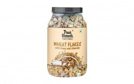 True Elements Wheat Flakes with Honey and Almonds  Plastic Jar  750 grams